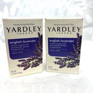 Yardley Soap London English Lavender with Essential Oils Bar Pack of 2  NWT